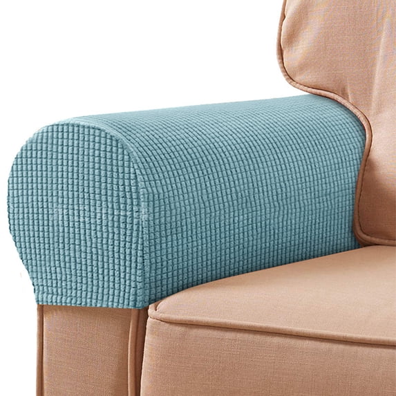 HomeLife 2Pcs Sofa Arm Protector Anti-Slip High Elastic Polyester Simple to Install Armrest Covers
