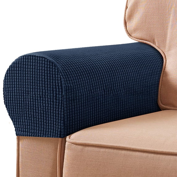 HomeLife 2Pcs Sofa Arm Protector Anti-Slip High Elastic Polyester Simple to Install Armrest Covers