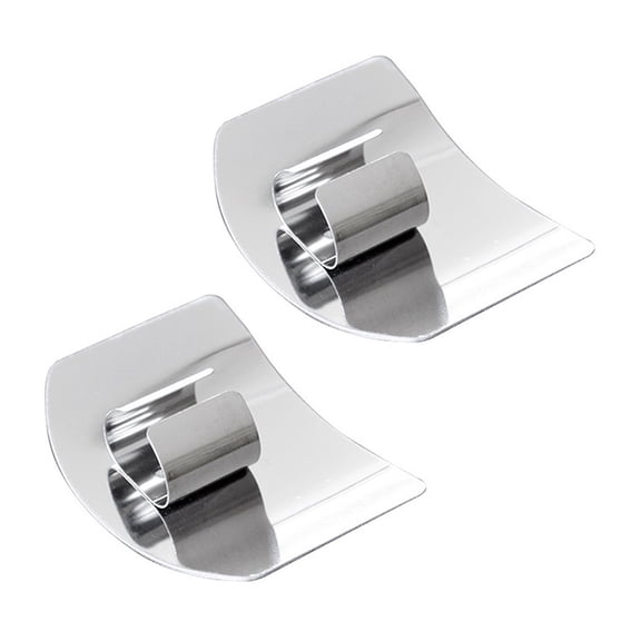 HomeLife 2Pcs Stainless Steel Finger Guard for Cutting Adjustable Finger Protector Safety Durable Veggie Chopper for Dicing Easy to Clean Kitchen Tool