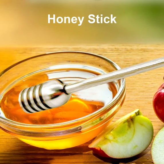 HomeLife 2pcs Honey and Syrup Dipper Stick 6.1 Inch Stainless Steel Honey Stirring for Honey Pot Jar Containers Rod Beekeeping Tool