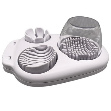HomeLife 3-In-1 Egg Slicer with Cover 3 Slicing Modes Multi-functional Strawberry Mushroom Sandwich Salad Hard Boiled Eggs Dicer Masher Cutting Tool Kitchen Gadgets