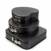 HomeLife 3Pcs Non-stick Removable Bottom Round Heart Square Shape Cake Mold Bakeware Set