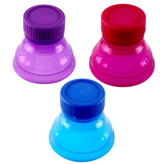 HomeLife 3Pcs Reusable Leakproof Caps Soda Drink Beverage Saver Zip-top Can Cover Lid