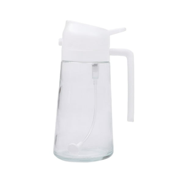HomeLife 470ML Oil Sprayer 2 in 1 Transparent Thick Leakproof Large Capacity Ergonomic Handle Olive Oil Dispenser Bottle Spray Nozzle Food Grade Cooking Grilling BBQ Oil Spray Bottle