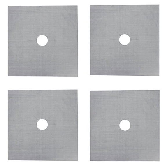 HomeLife 4Pcs Reusable Hob Burner Protect Cover Liner Keep Clean Pads Gas Stove Mats