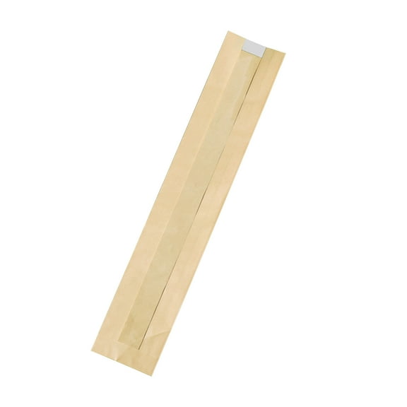 HomeLife 50Pcs Baguette Bag with Clear Window Homemade Bread Loaf Bag Long French Bread Storage Bag Oil-proof Kraft Paper Packaging Bag Baking Supplies