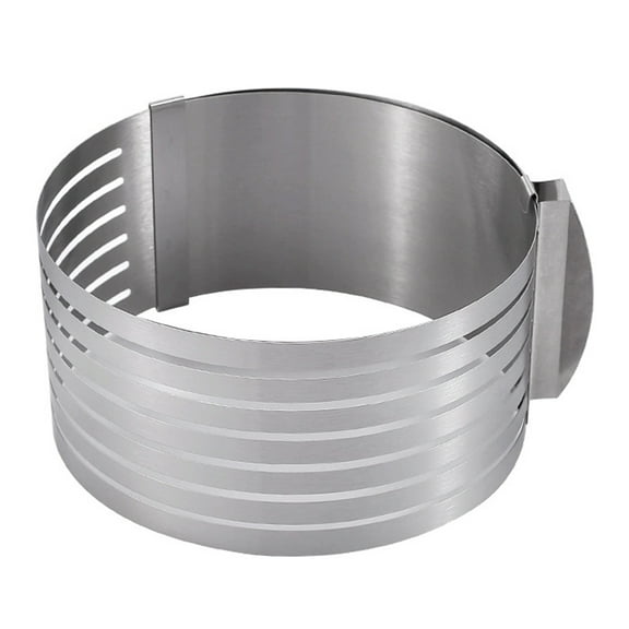 HomeLife 6-8 lnch/9-12 lnch Cake Slicer 7 Layer Food Grade Easy to Clean Cut Evenly Stainless Steel Adjustable Round Cake Cutter Ring Kitchen Gadget