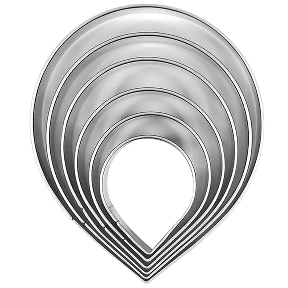 HomeLife 6Pcs/Set Cookie Molds Food Grade Anti-stick Silver Color Stainless Steel Rose Petal Baking Molds Kitchen Supplies