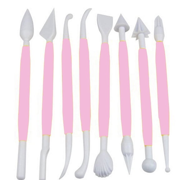 HomeLife 8Pcs Sculpting Pen Easy to Use Double-head Plastic Double-head Cake Sculpting Pen for Candy Mold