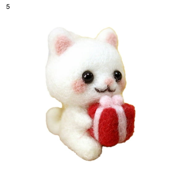 HomeLife Animal Doll Felting Kit Pendant Faux Wool Felt DIY Material Bag