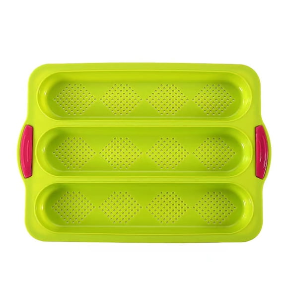 HomeLife Baguette Mold 3 Slots Vent Hole Design Insulated Handle Easy Demoulding Bread Making Baking Mold Kitchen Tool for Household