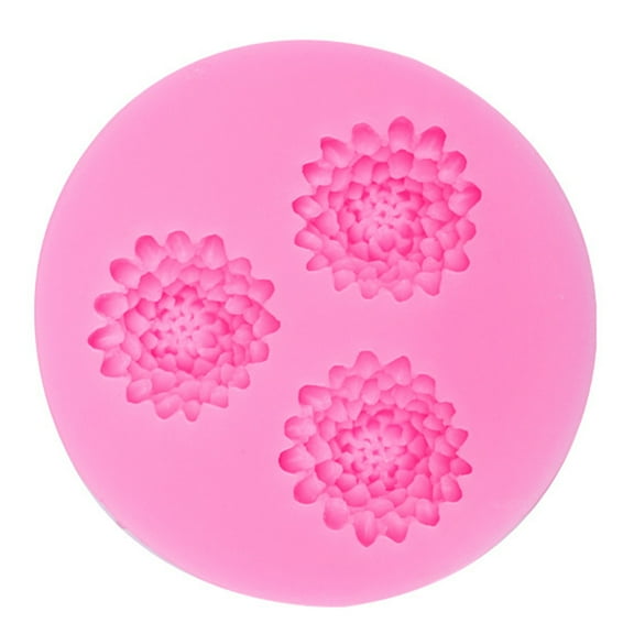 HomeLife Baking Mold 3 Cavities DIY Handmade Pinecone Sunflower Flower Candle Mould for Bakery