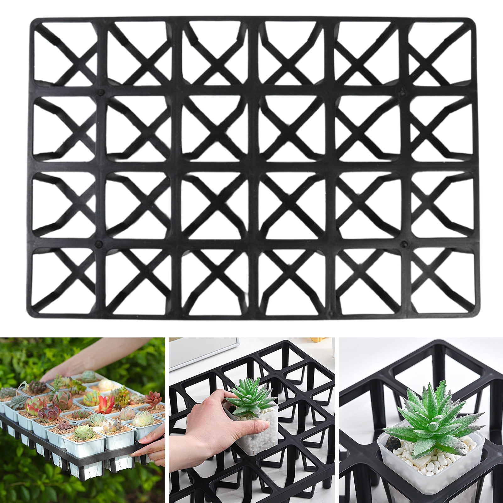 Nutrient Rack HomeLife Black Thickened Flowerpot Holder Square Flowerpot Support Rack ...