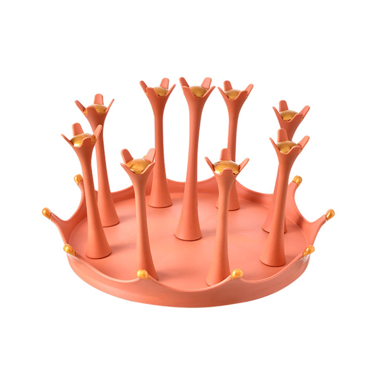 HomeLife Bottle Drying Rack 5/7/9-Digit Detachable Design Multifunctional Rotary Stand Dust-proof Vertical Drain Stainless Steel Cup Holder Feeding Bottle Drain Tray Household Supplies