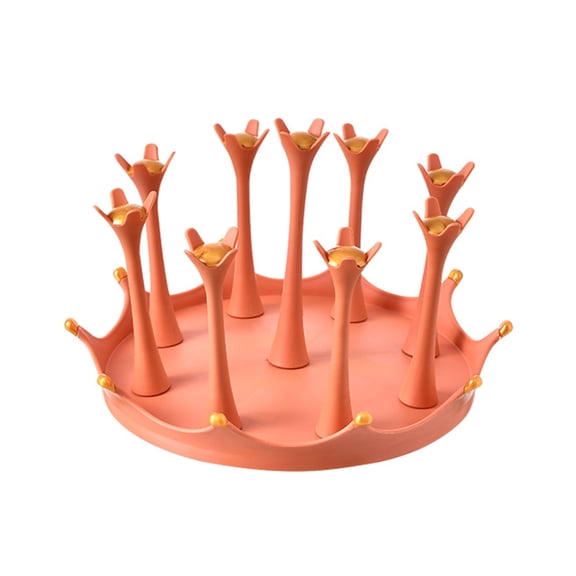 HomeLife Bottle Drying Rack 5/7/9-Digit Detachable Design Multifunctional Rotary Stand Dust-proof Vertical Drain Stainless Steel Cup Holder Feeding Bottle Drain Tray Household Supplies