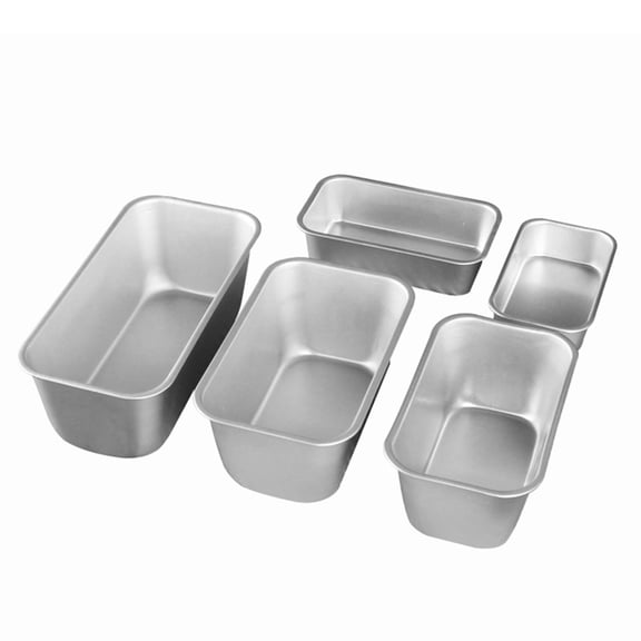 HomeLife Cake Mold Non-stick No Penetration Aluminum Alloy Rectangle Bread Dessert Mould for Kitchen Baking 5 Sizes/Set