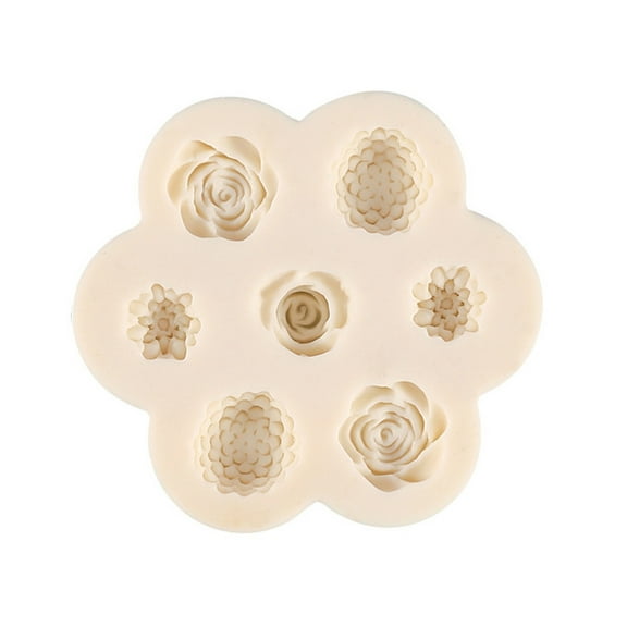 HomeLife Cake Mold Rose Multi Flower Easy Demoulding Heat-resistant Non-stick Silicone Quick Release Cookie Fondant Plaster Mold Kitchen Gadget