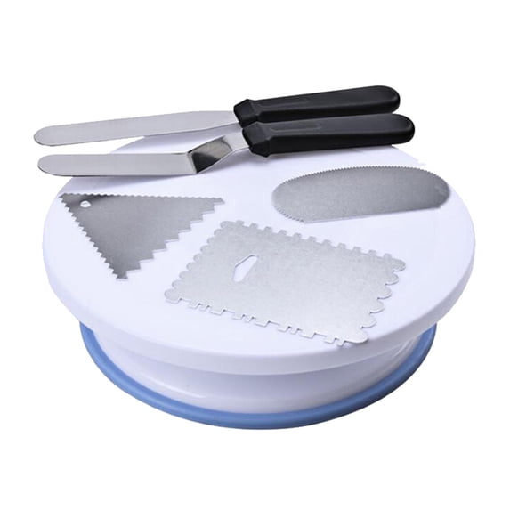 HomeLife Cake Turntable Rotating Stand Icing Bench Scraper Lifter Board Baking Supply