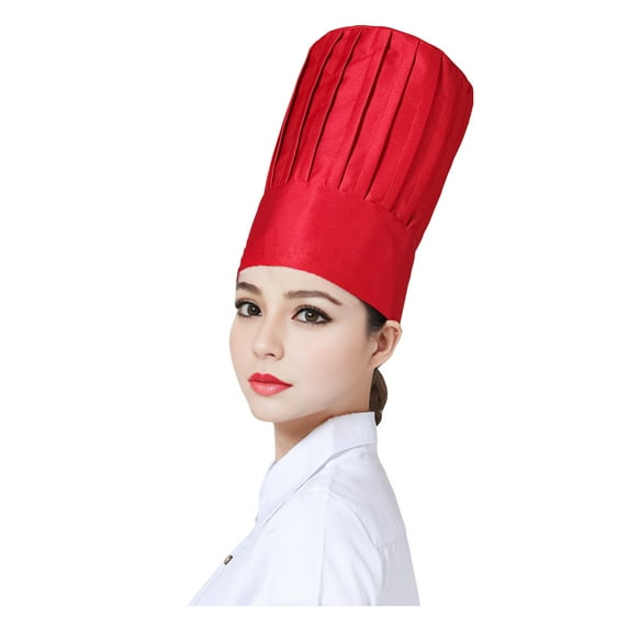 HomeLife Chef Hat Adjustable Elastic Adult Baker Cooking Cap Soft Breathable Height Thickness Kitchen Tools for Baking Art Classes Parties