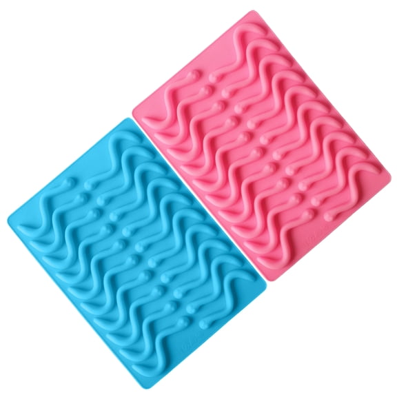 HomeLife Chocolate Mold 20 Cavity Gummy Snake Lightweight Reusable Worms Cake Mold Baking Tool