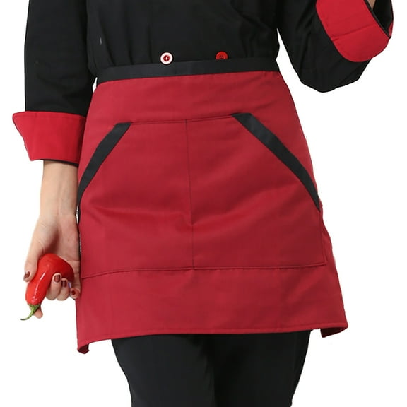 HomeLife Cooking Apron Soft with Tether Household Short Waist Apron for Kitchen