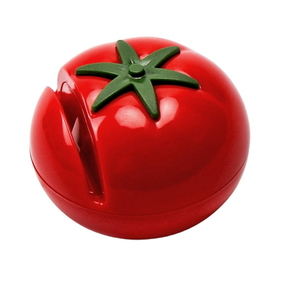 HomeLife Cute Ceramics Tomato Cutter Sharpener Quick Sharpening Multi-function Fruits Cutter Scissor Metal Tableware Sharpener Whetstone Kitchen Supplies