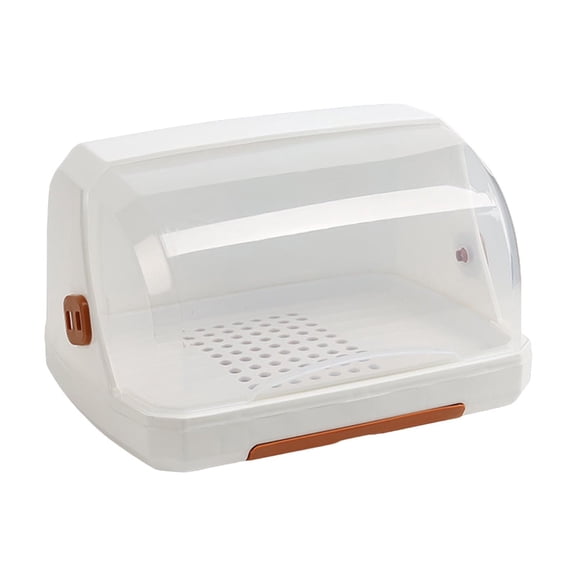 HomeLife Desktop Cup Storage Box with Drainage Holes Lid Dustproof Fruits Dish Bowl Drying Rack Transparent Teacup Holder Multi-Functional Space Saver Organizer