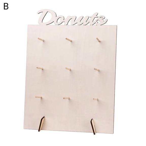 HomeLife Dessert Display Rack Decoration for Birthday, Wedding Party, Donut Stand Wooden Donut Display Rack