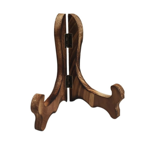 HomeLife Display Rack Curved Design Handmade Foldable Wooden Easel Plate Tea Cake Dish Display Stand Home Decor for Cafe