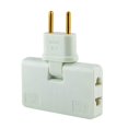thumbnail image 1 of HomeLife EU Plug Adapter 1 In 3 180-degree Rotating 1500W European Standard Plug Power Socket Charging Converter for Home, 1 of 13