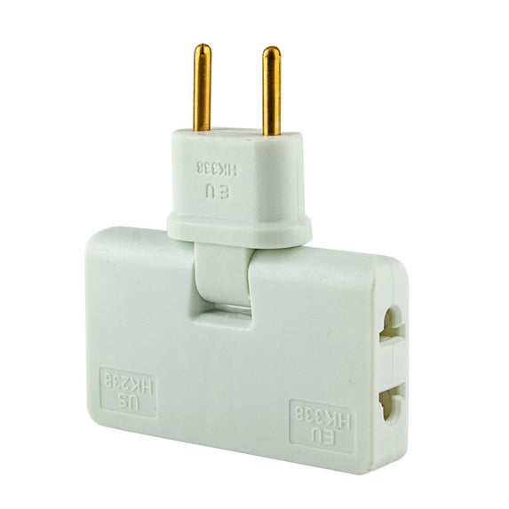 HomeLife EU Plug Adapter 1 In 3 180-degree Rotating 1500W European Standard Plug Power Socket Charging Converter for Home