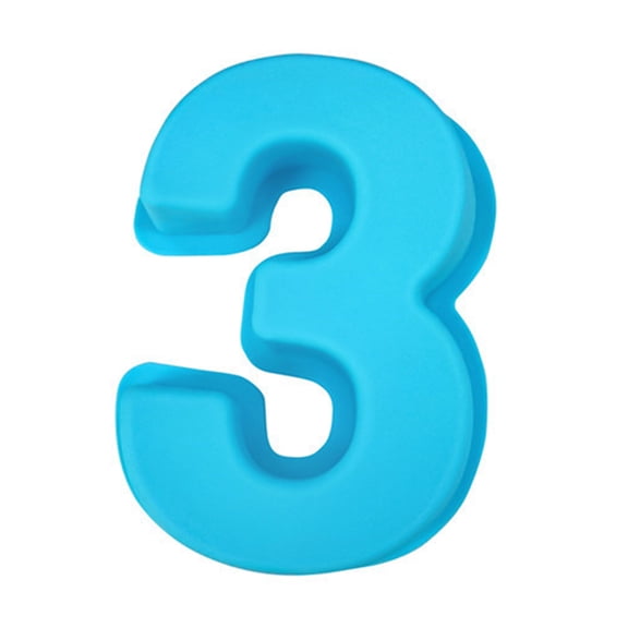 HomeLife Flexible Cake Mold Non-stick Silicone Clear Texture 3D Numbers Baking Mold Home Decor