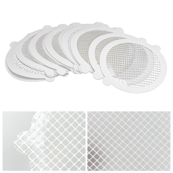HomeLife Floor Drain Sticker 30pcs Anti Hair Filter for Bathroom 4mm Small Holes Drain Anti Clogging Sticker Self-Adhesive Hair Capture Net Sink Stopper