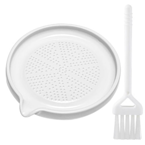 HomeLife Food Grinder with Brush Multifunctional Ceramics Potato Masher Manual Ginger Garlic Carrot Grinding Tool Kitchen Gadget