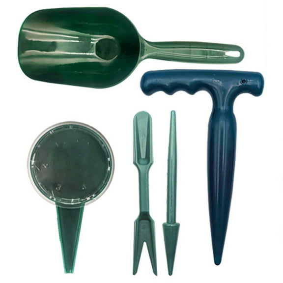 HomeLife Horticultural Tool Set Seeds Spreader, Plastic Hole Puncher Garden Plant Soil Scooping Shovel Seedling Drilling Sowing Machine, Seedlings Diggers