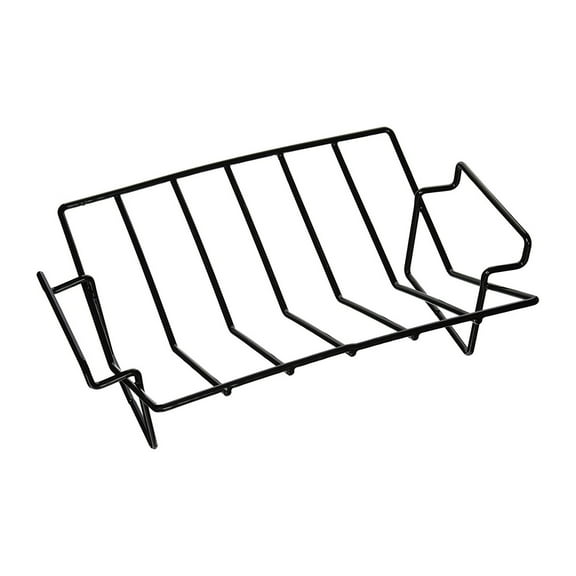 HomeLife Large Carbon Steel Roasting Rack High-Temperature Resistant Versatile V-shaped Griddle Rib Grilling Rack