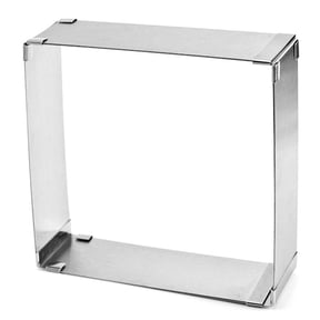 HomeLife Large Stainless Steel 3D Square Mousse Ring Adjustable Cake Biscuit Baking Mold