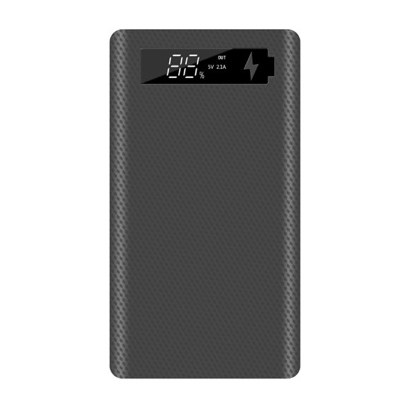 HomeLife M6 Portable Micro USB Type-C Power Bank Case DIY18650 Battery Charger Box with LCD Screen LED Light for Outdoors