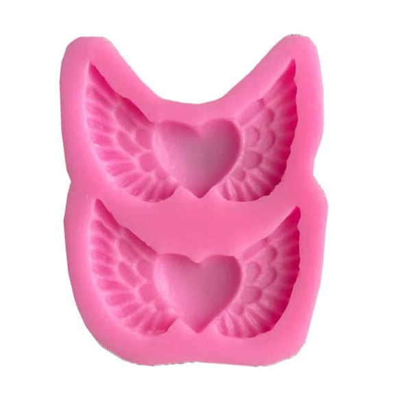 HomeLife Non-sticky Food Grade High Temperature Resistant Pastry Mould Valentine Day Wing Heart Chocolate Mold Baking Tool