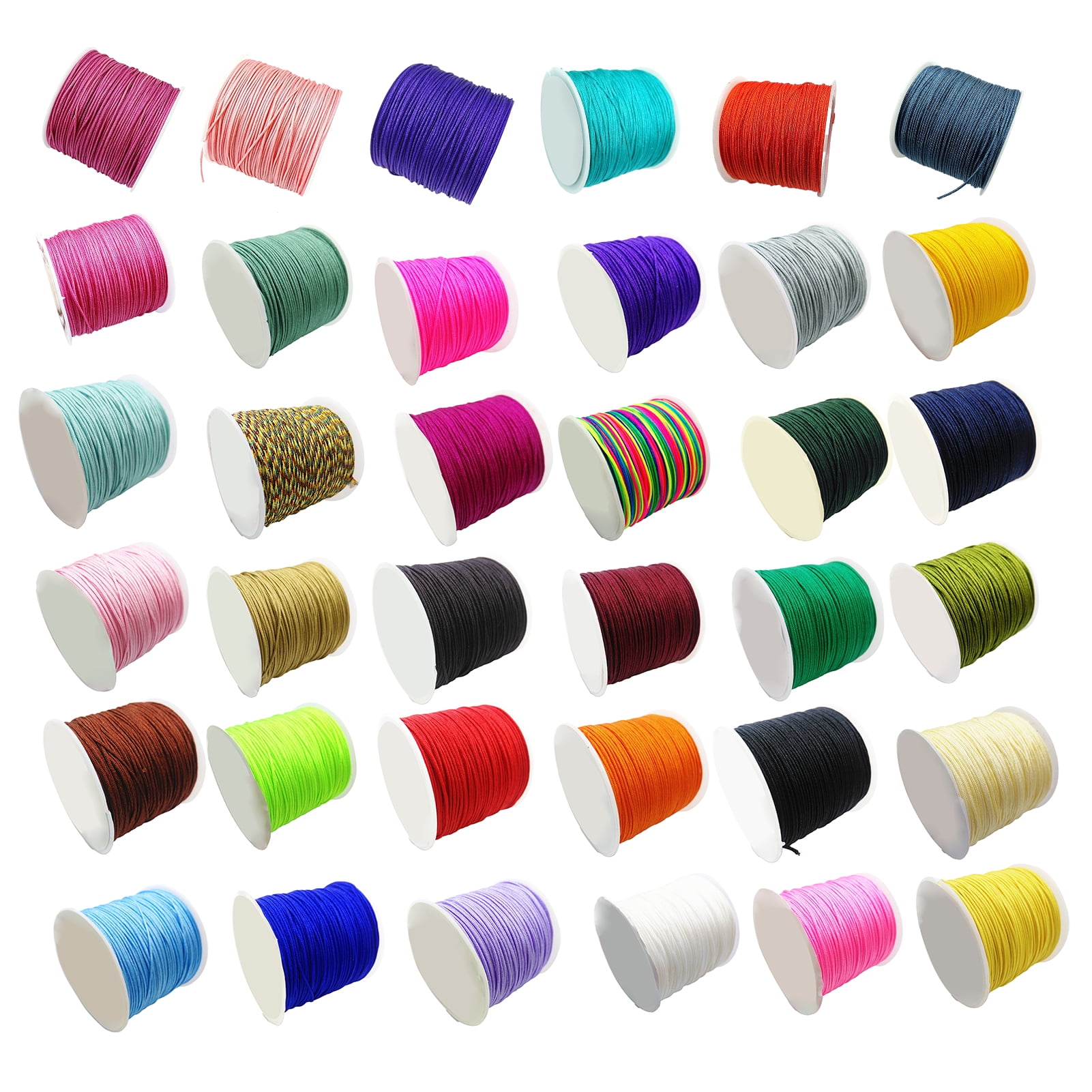 HomeLife Nylon Thread 5 Rolls Jewelry Thread 0.03" Nylon Waxed Craft Cord Breathable Clear Texture Dream Catchers Waxed Thread Cord for Sewing