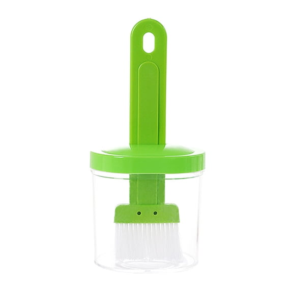 HomeLife Oil Brush Bottle Flat Head Balanced Applying Transparent Kitchen High Temperature Resistant Oil Brush for Home Use