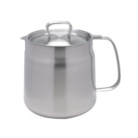 HomeLife Oil Filter Pot Stainless Steel Fryer Pan with Handle Large Capacity Multi-Functional Fine Mesh Filter Kitchen Oil Filtration Tank Deep Frying Pan Combo