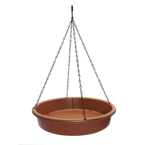 HomeLife Outdoor Hanging Birdbath Bird Feeder Large Capacity Weather-Resistant Easy to Install Metal Bird Bath Bowl with Detachable Chain