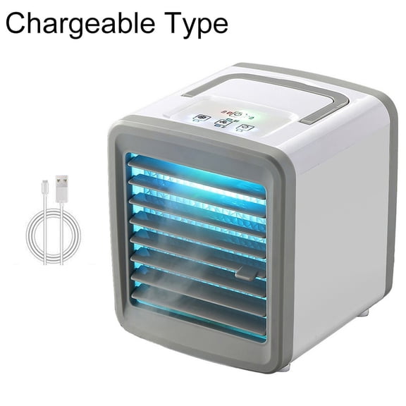 HomeLife Portable Air Conditioners 300ml Mini Air Cooler for Home Office Portable LED Light Cooling Fan Low Noise Fast Cooling Spray Humidifier