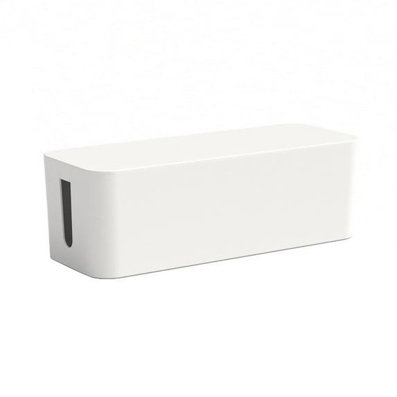 HomeLife Power Strip Storage Box Multi-purpose Strong Bearing Capacity Good Hardness Desk Anti-skid Cable Management Box for Office