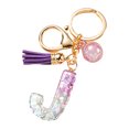 thumbnail image 1 of HomeLife Purple Sequin Resin 26 Letter Tassel Keychain Accessory Accessory, Best Friend Girlfriend Gift, 1 of 13