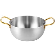 HomeLife Ramen Noodle Pot Fast Heating Two Handles Food Grade Stainless Steel Korean Ramen Noodle Cooking Pan Kitchen Gadgets