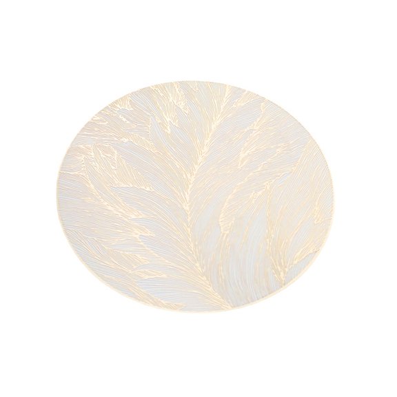 HomeLife Round Heat Resistant Placemat Gold Pattern PVC Table Mat Anti Scalding Wear resistant Mat for Home Dining Wedding Kitchen