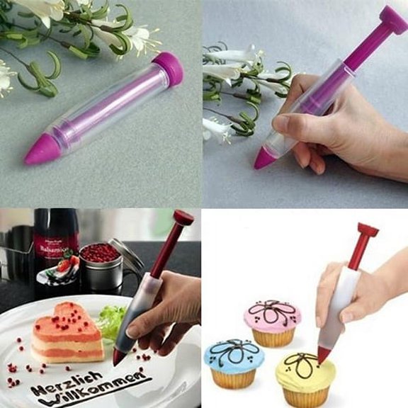 HomeLife Silicone Plate Pen Cake Cookie Pastry Cream Chocolate Icing Decorating Syringe