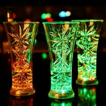 HomeLife Snowflake LED Flashing Color Change Water Activated Light up Beer Whisky Cup Mug